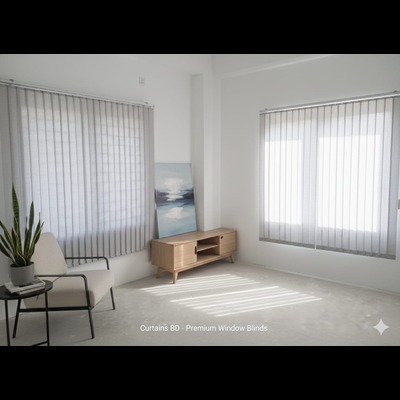 Curtains BD offers high-quality vertical window blinds designed for corporate offices and commercial spaces in Bangladesh. These blinds offer a clean, professional look while allowing you to adjust natural light easily. Available in a wide range of colors and textures to match your office decor and branding.